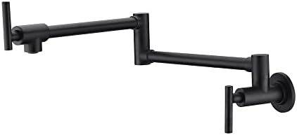SUMERAIN Pot Filler Faucet Wall Mount,Brushed Nickel Finish and Dual Swing Joints Design