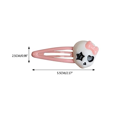 Pinzas para cabello con diseño de calavera estilo punk miniatura 5