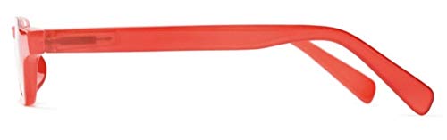 Image of The Shay Colorful Semi-Rimless Half Reader Reading Glasses, 1.25 Red