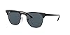 Ray-Ban Unisex RB3716 Clubmaster Metal Square Sunglasses, Matte Black On Black/Blue, 51 mm #1