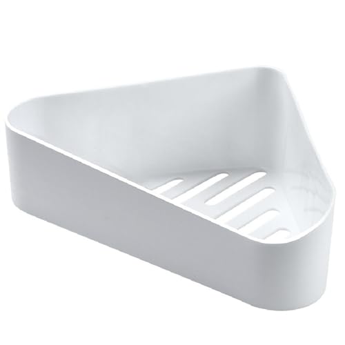 SkrekuiMa Caja de almacenamiento de baño que drena rápidamente el agua, color blanco