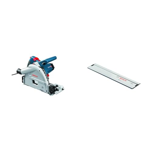Bosch Professional Tauchsäge GKT 55 GCE (1.400 Watt, inkl. Kreissägeblatt Best for Wood, 165 mm Sägeblattdurchesser, Innensechskantschlüssel, im Karton) + Führungsschiene FSN 1100 (1,10 m Länge) Bosch Professional Tauchsäge GKT 55 GCE (1.400 Watt, inkl. Kreissägeblatt Best for Wood, 165 mm Sägeblattdurchesser, Innensechskantschlüssel, im Karton) + Führungsschiene FSN 1100 (1,10 m Länge)