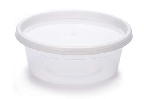 Scotty's 48 Pack of 8 oz Deli Plastic Food Storage Containers with Lids