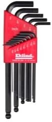 Eklind 13213 13 Piece Ball Tip Long Series L-Type SAE Hex Key Set (0.05" to 3/8")
