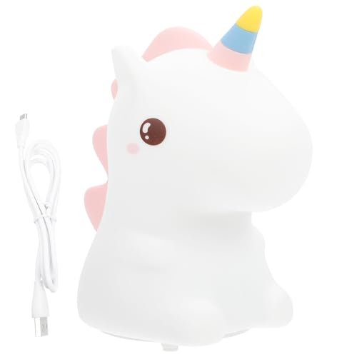 Lámpara de noche unicornio de silicona con LED multicolor