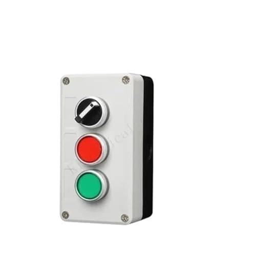 Boîte électrique de démarreur en plastique étanche avec bouton d'arrêt d'urgence noir