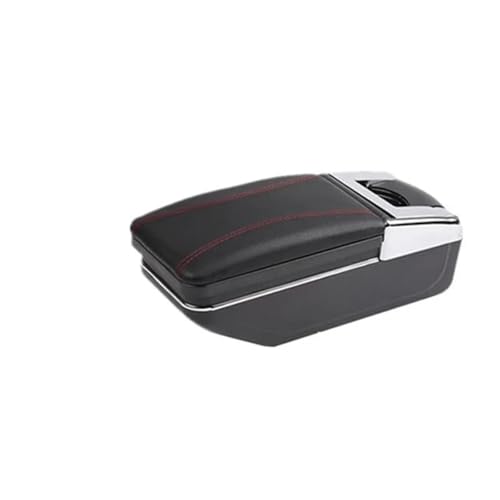 車用アームレスト スズキ用 スイフト用 2005 2024用 車用アームレストボックス 収納ボックス(A red line NO USB)