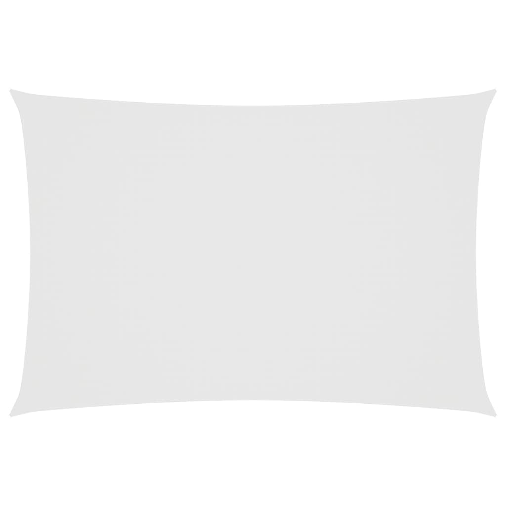 Voile d'ombrage rectangulaire 2,5x4,5m blanc en tissu Oxford imperméable