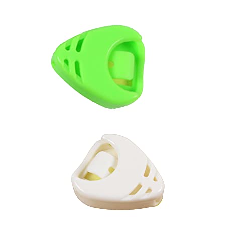 Rayzm Lot de 2 supports en plastique pour médiators de guitare, vert et blanc - Les Beatles, Paul McCartney, John Lennon, RIngo Starr, George Harrison Rayzm Lot de 2 supports en plastique pour médiators de guitare, vert et blanc