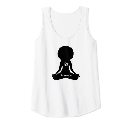 Womens Retreat African American Self-Love OM Yoga Tank Top
