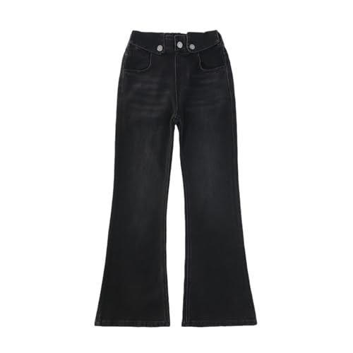 Stylish Bell Bottom Jeans for Teen Girls High Waist Stretchy Slim Fit Denim Pants Kids Y2k Streetwear Clothes Trousers