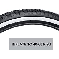Mohegia Bike Tire,24" X 2.125" Folding Beach Cruiser Bicycle Replacement Tires/White Side Wall… #TOP4