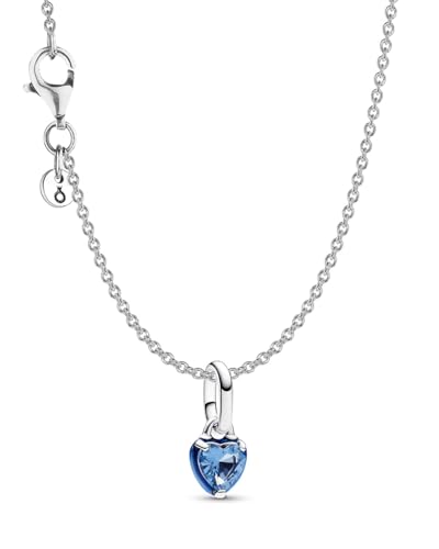 Collar de mujer PANDORA corazón azul ideal para realzar tu look diario de oficina y cenas