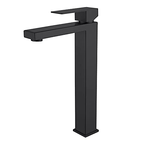 Mitigeur de lavabo anti-éclaboussures robinet de salle de bain carré noir or