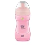 MAM Sports Cup Tazza, con Beccuccio Antigoccia, 12+ Mesi, 330 ml, Rosa