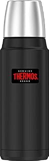 Thermos Vacuum Insulated Compact Stainless Steel Beverage Bottle (stainless steel, 16 Ounce, Black)