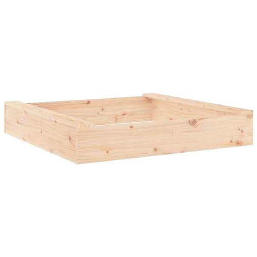 vidaXL Arenero con Asientos Cuadrado, Foso Caja de Arena, Arenero de Exterior, Arenero para Niños de 2-8 Años, Madera Maciza de Pino