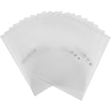 Cabilock 12 Stück A5 Dokumententaschen Transparent aus Bruchfestem Kunststoff mit Seilwickelverschluss Wiederverwendbare Aktenmappen für Büro Schule Zuhause