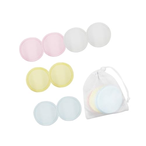 PartyKindom 8 Piezas Toallitas Desmaquillantes De Algodón Puro Discos Reutilizables Para Maquillaje Con Bolsa De Malla Discos Desmaquillantes