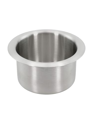 Porte-gobelet en acier inoxydable pour voiture, camping-car, camion, bateau avec finition polie 107 mm x 55 mm pour gobelets Jumbo et standard