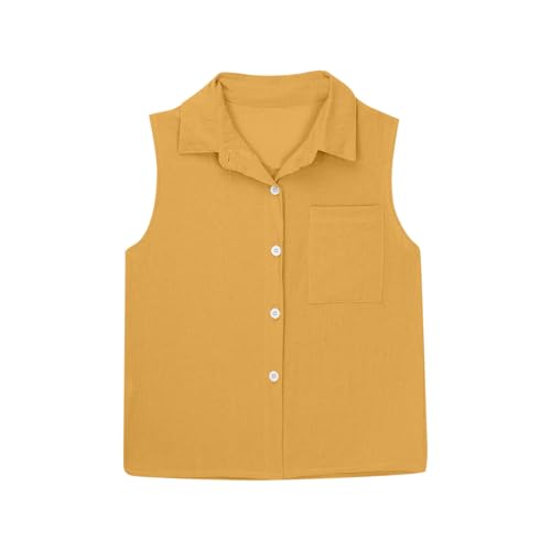 Girls Button-Down Sleeveless Blouse Teen Girl Casual Classic Collared Basic Shirts Kids Summer Fashion Solid Tank Tops3