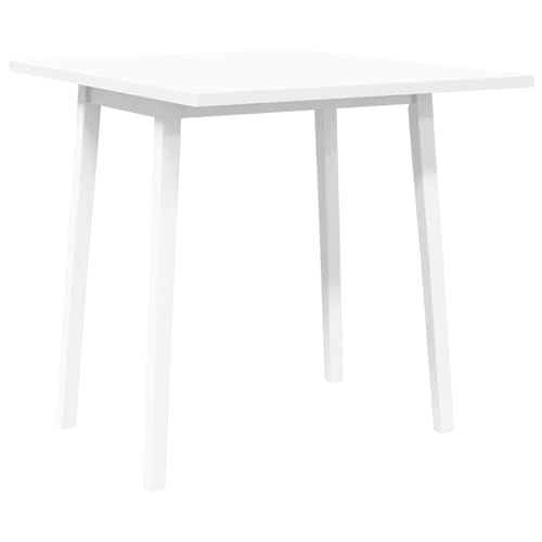 Table pliante en bois pour petit espace bureau compact et repas blanc lisse - 5