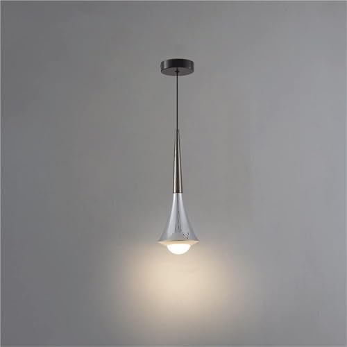 Lustre minimaliste noir GWJKG en verre et cuivre pour couloir