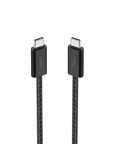 Belkin USB C to USB C Cable, 3.3ft, 60W - Type C Charger, iPhone Charger Cord, Soft, Braided...