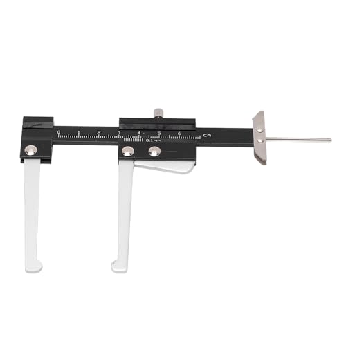 Baxnore Calibrador de medición de profundidad de disco de freno métrico Medidor de profundidad de banda de rodadura de neumático profesional Rango de 0 60 mm Precisión de 0,1 mm He
