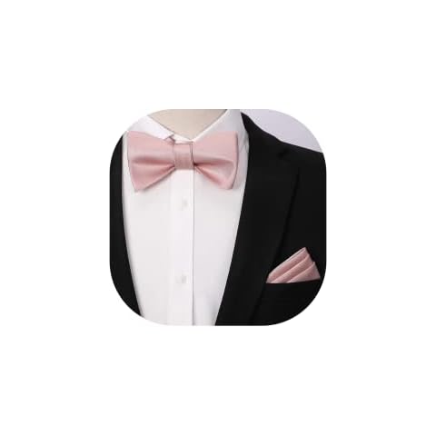 HISDERN Pajarita Rosa Hombre Conjunto de Pajaritas Clásicas Cover