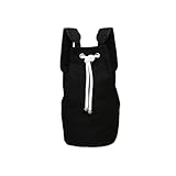 Canvas-Rucksack, große Kapazität, Eimerkorb, Sport- und Fitnesstasche, Fahrradrucksack Packsafe Rucksäcke (Black, One Size)