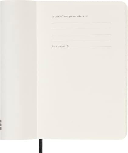 Moleskine 12 Monate Tageskalender 2024, Pocket/A6, 1 Tag = 1 Seite, Weicher Einband, Schwarz
