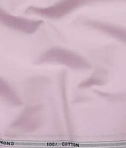Image of Raymond 100% Cotton Fabric (All Weather Fabric, Unstitched Premium Fabric, Solid, Less Wrinkles) (Pink, 1.7 Meters for Shirt)