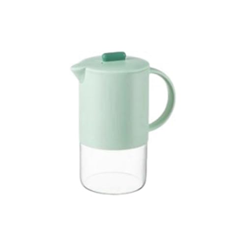 Giwnhvx Jarra de Agua de Vidrio Portátil con Tapa Cafetera de Cocina con Asa Cafetera Tetera Cafetera 1500 Ml Verde