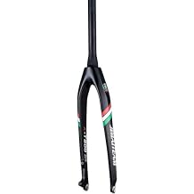 Bicycle Forks 26 27.5 29 Inch MTB Cycling Fork, 3K 1-1/8"Cycling Suspension Bicycle Fork Mountain Bike Carbon Fiber Front Fork