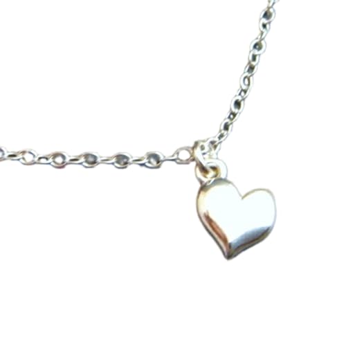 Collier cœur argent 925 anti-ternissement chaîne 45 cm pendentif fin LKBEADS