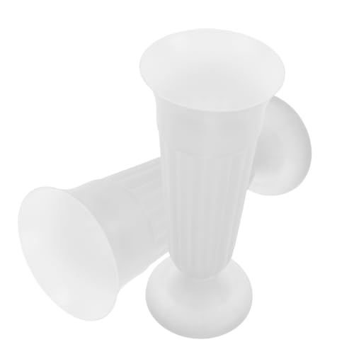 PAMINGONO 2 Pièces Vase Commémoratif pour Tombe Cimetière Pot De Fleurs Style Romain Support Funéraire pour Arrangement Floral