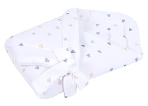 Babylux Babyhörnchen Musselin Einschlagdecke Bunte Herzen