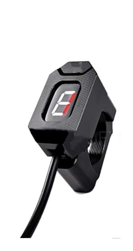 Indicateur de vitesse moto Ghezzi Brian 1-6 avec compteur numérique rouge et support