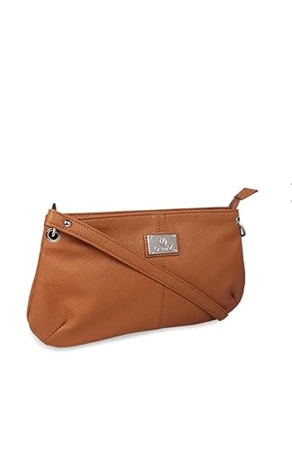Image of Solid Sling Bag| Side Sling Bags For Women's Ladies| Sling Bag for Office and College| Leather Mobile Sling Bag For Women |Stylish Bags For Girls Daily Use (Tan)