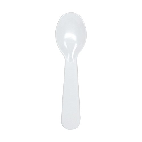 Karat U2450W 2.9" PS Disposable Tasting Spoon, White (Pack of