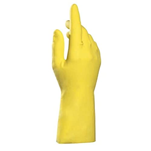 Mapa Par de Guantes Domésticos, Talla 7, Látex, Amarillo, 12x31x1 cm