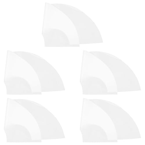 Hemobllo 5 Piezas Kit para Hacer Abanicos Plegables de Papel Blanco, Abanico de Mano Plegable Blanco, Adecuado para Pintura y Decoración de Fiestas