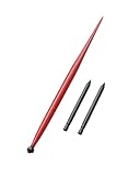 Garvee 49" Heuballen-Spieß (Marke) Ersatz für Traktor und Lader – 4500 lbs Tragkraft – Quick-Attach Vierkant-Spieß (Marke) Ersatz mit 2 Stabilisierungszinken – Inkl. Sechskantmutter & Hülse,