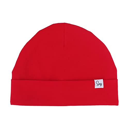 Image of Jersey Beanie Hat for Newborn Baby Boys Girls Silky Satin Lined Hats Bonnet Toddler Infant Little Kids Beanies Caps