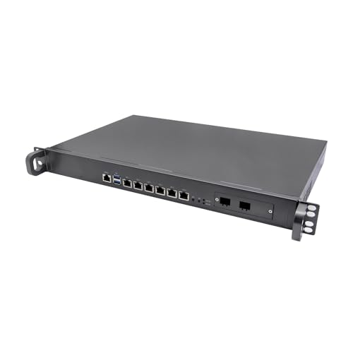 Router cortafuegos 1U Celeron 5205U con 8 LAN Gigabit para redes PFSense barebone sin RAM 5