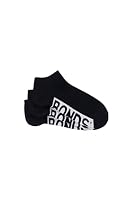 Bonds Men's Logo Cushioned Low Cut Socks, Black (3 Pack), 11+ / Large