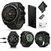 Garmin Fenix 8 51MM Solar Sapphire Premium Multisport GPS Smartwatch Carbon Gray DLC Titanium with Gray Silicone Band, Built-in LED Flashlight, Health & Fitness Smart Watch Bundle for Men & Women