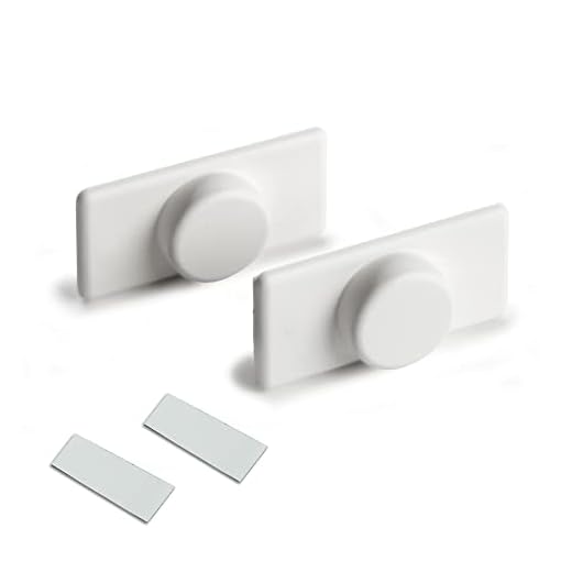 Estika Magnethalter für Rollos mit Beschwerungsprofilen - 2 Stück - Weiß