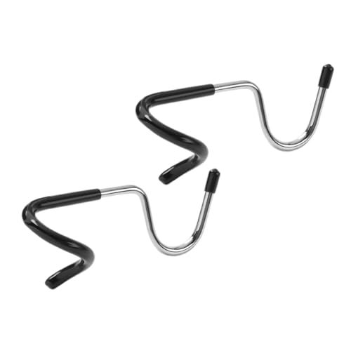 SOLUSTRE 2個 アウトドア用スチール製ランタンハンガー 滑り止め機能付きキャンプポールフック 多目的吊り下げフック テント 枝対応 キャン